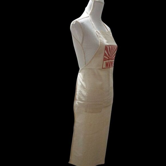 VINTAGE Wayne Feeds Full Apron Tie Back Barbeque Chef Cooking Farmhouse Farmcore - Picture 4 of 5